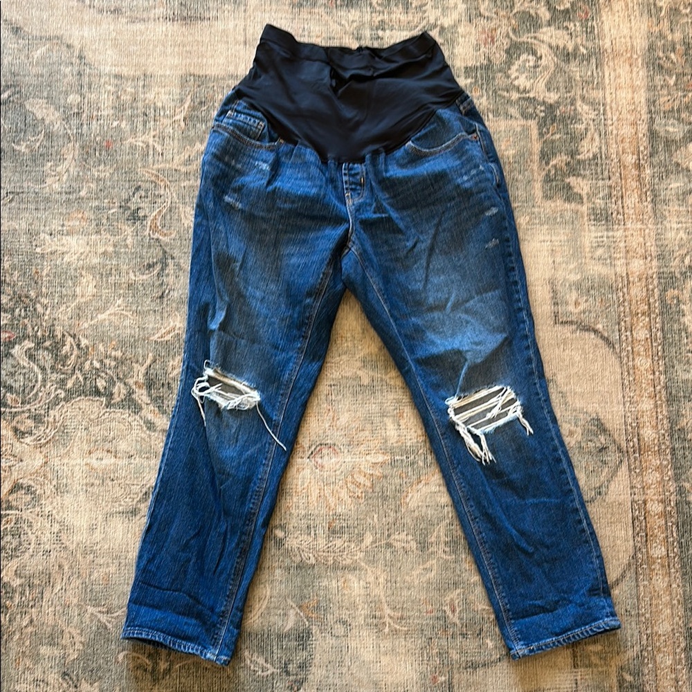 Old Navy Materntiy Boyfriend Blue Women's Jeans
